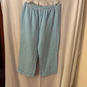 Secret Treasures Blue and White Striped Pants